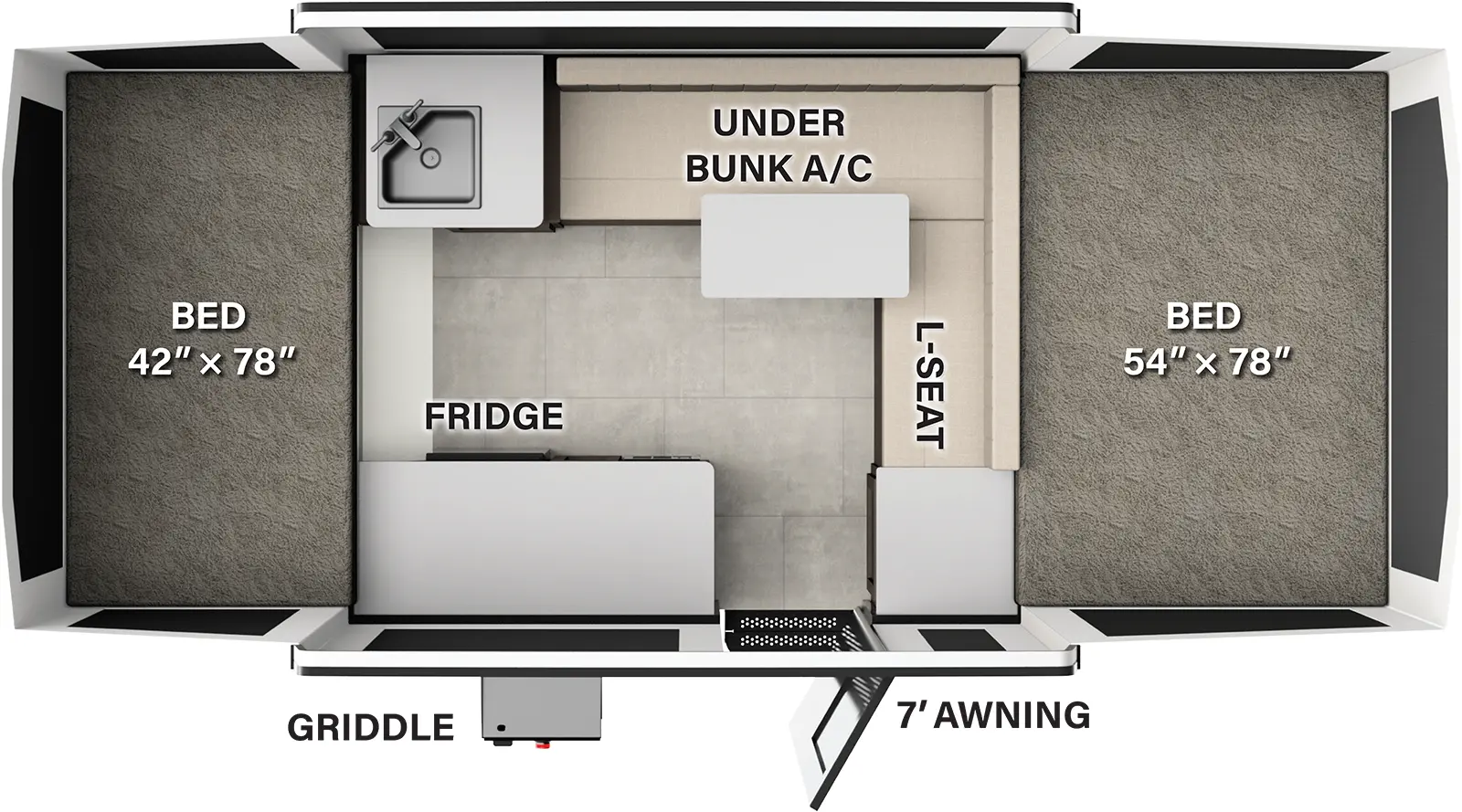 Flagstaff Tent 164MT Floorplan